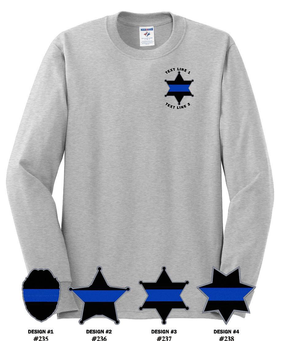 Thin Blue Line Badge Tee L/S (image for) Thin Blue Line Badge Tee L/S