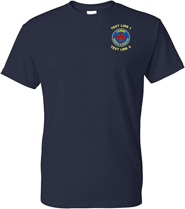 K-9 Canine Search & Rescue Tee Embroidered #371 (image for) K-9 Canine Search & Rescue Tee Embroidered #371