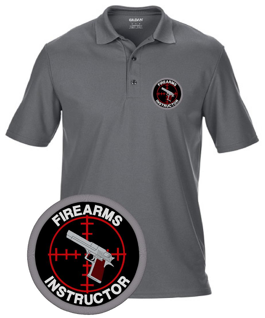 Firearms Instructor Polyester Polo Embroidered (image for) Firearms Instructor Polyester Polo Embroidered