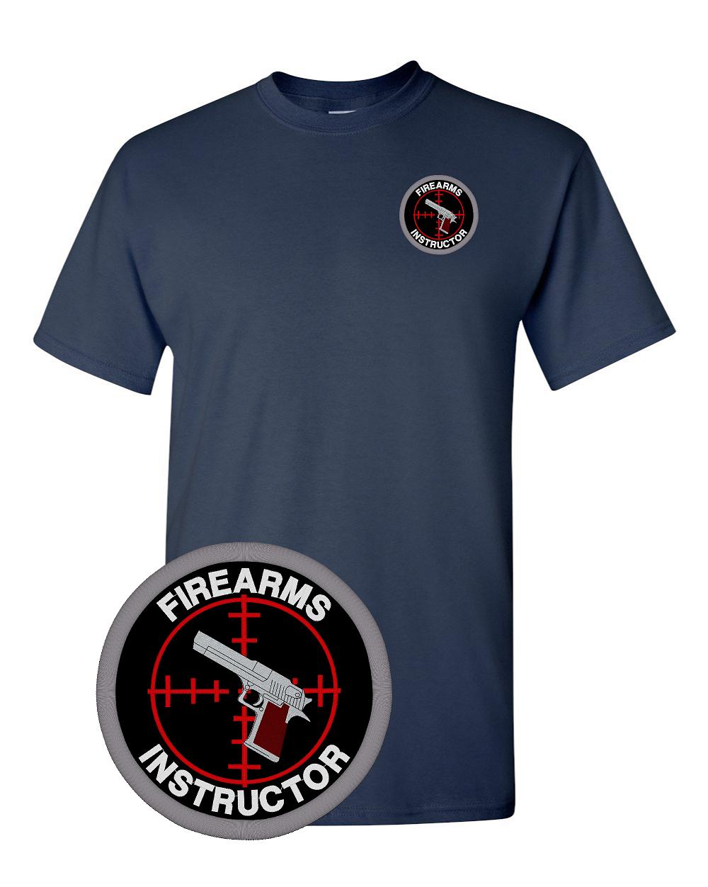 Firearms Instructor Embroidered Tee 50/50 S/S (image for) Firearms Instructor Embroidered Tee 50/50 S/S