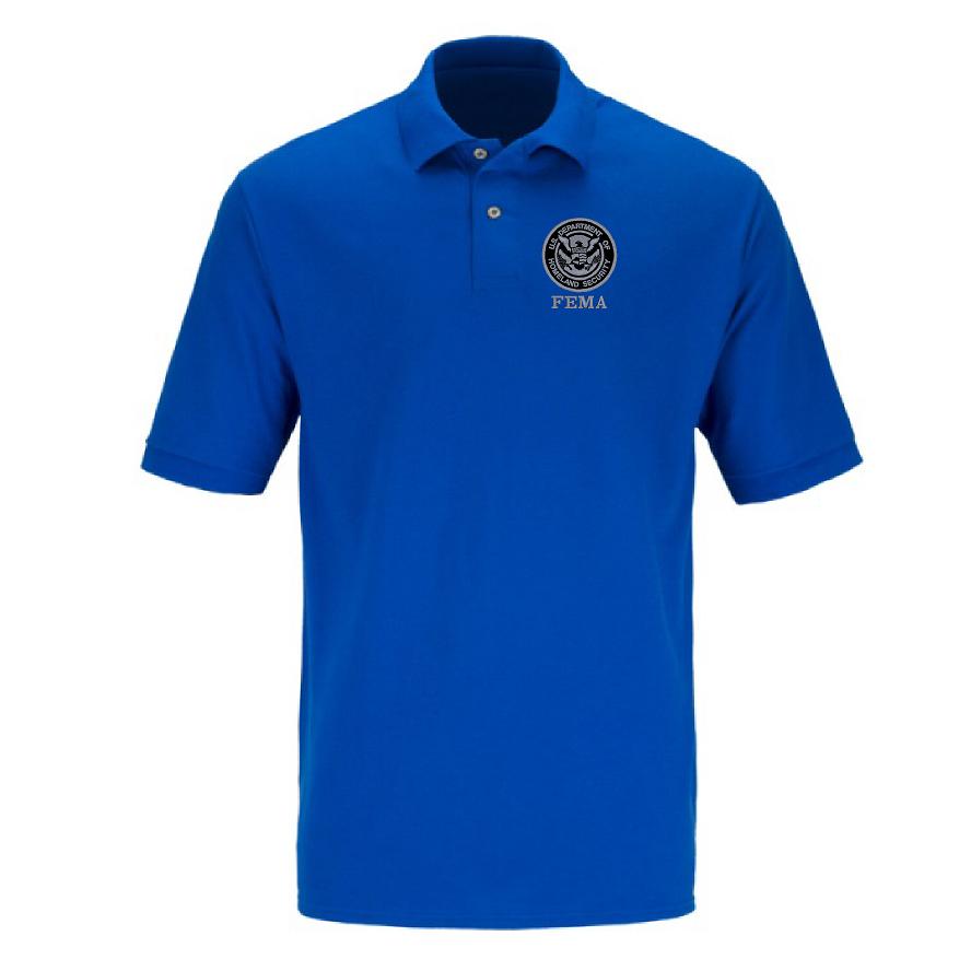 FEMA Dept. Of Homeland Security Black & Gray Logo Polo S/S (image for) FEMA Dept. Of Homeland Security Black & Gray Logo Polo S/S