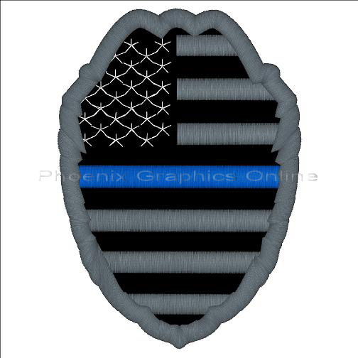 (image for) Thin Blue Line Embroidery